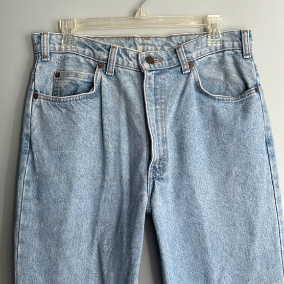 Levi's Vintage 619 Orange Tab Jeans 34X34 Light Wash - Picture 2 of 13